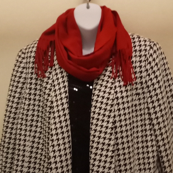 Red Pashmina Cashmere Feel Winter Scarf - Picture 15 of 15